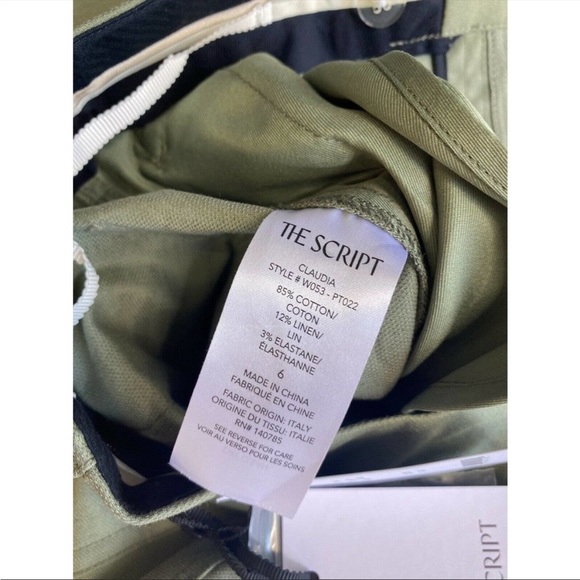 NWT The Script Claudia Pants Cotton/Linen Cuffed - Picture 10 of 10